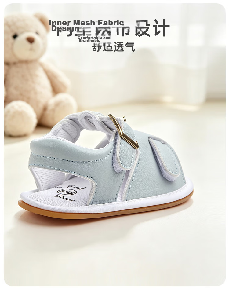 9i9 Baby Walking Shoes Summer Soft Sole Non-Slip 0-1 Year Old Unisex Casual Breathable Sandals BX3 Light Brown Size 13 9