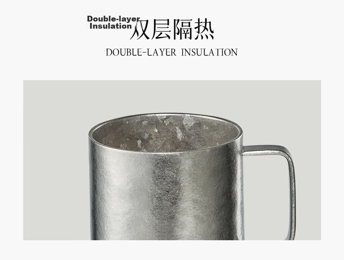 GREENIS Pure Titanium Mug, Coffee Cup, Titanium Cup, Water Cup, Office High-Value Couple Mugs, Birthday Gift for Teachers 21