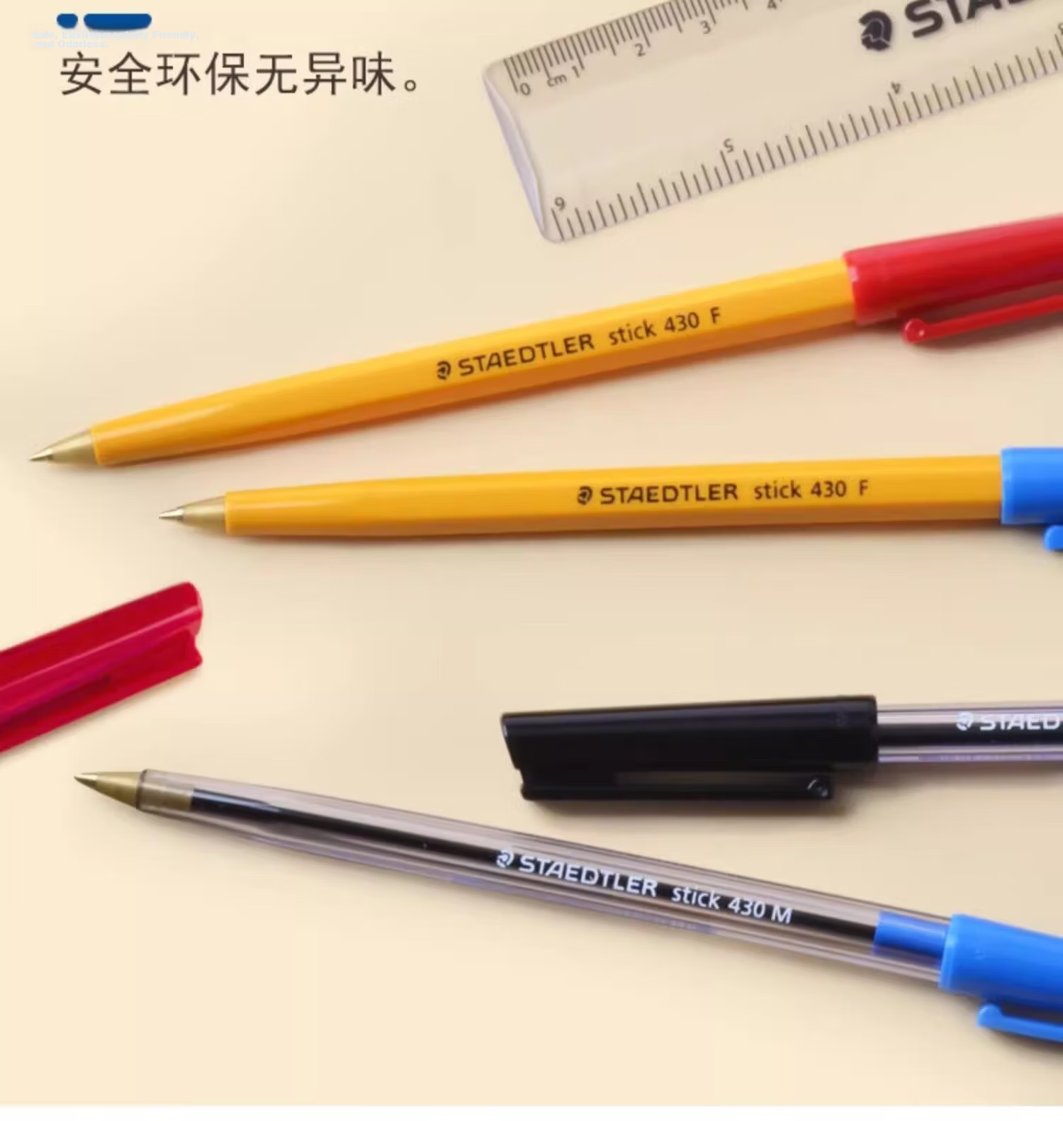 STAEDTLER 0.5mm Ballpoint Pen, Large Capacity Full Copper Tip Retractable Pen, Student Exam Writing Office Use Student Gift Back-To Essential Black 5 Pcs 430F-9 6