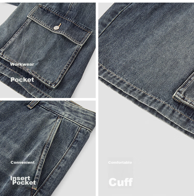 Semir Men's Summer Cool Cargo Denim Shorts 2026 Loose Vintage Washed Shorts 109326122103 10
