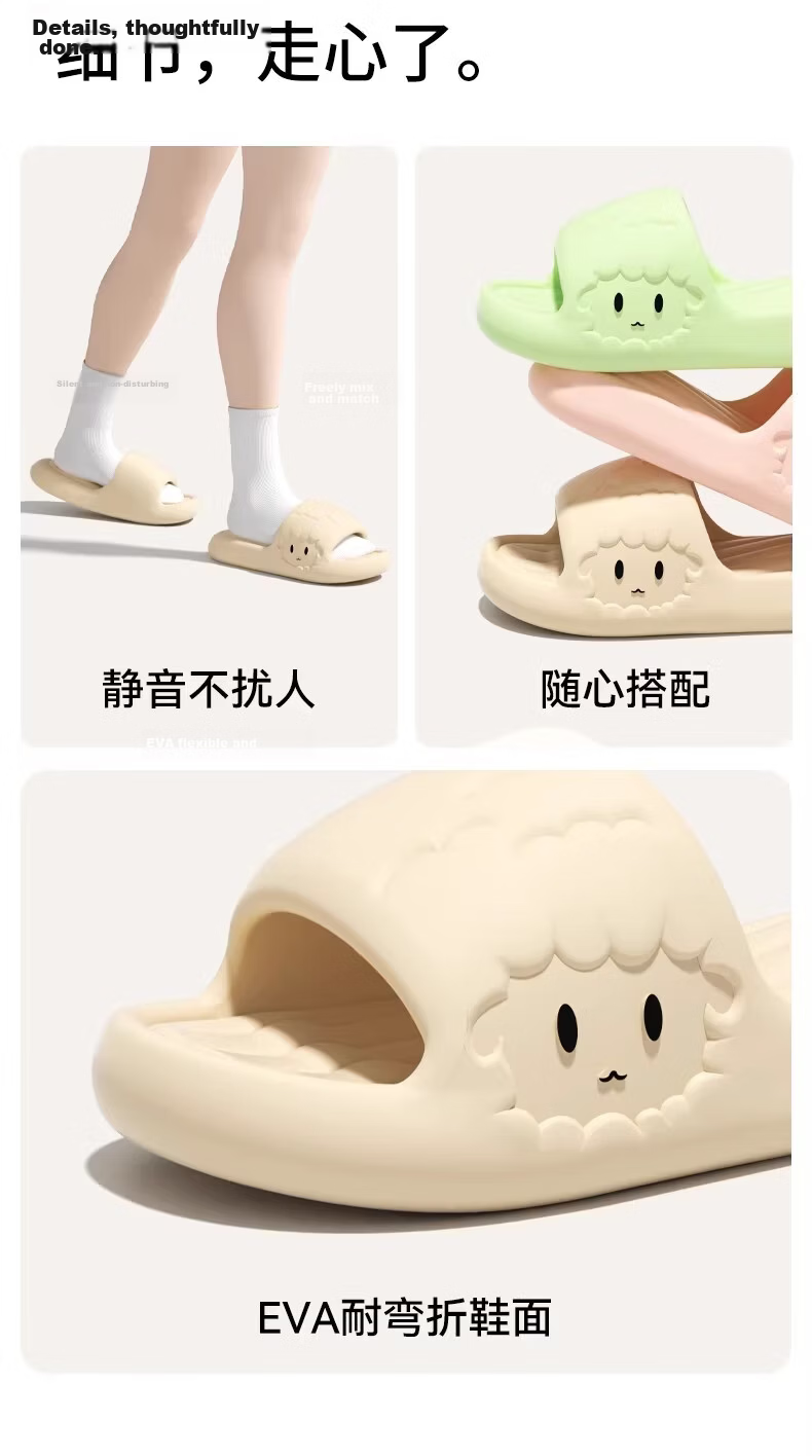 Duchen Medical Operating Room Women's Slippers Summer 2026 New Soft Sole Anti-Slip Odor-Resistant EVA Khaki Size 38-39 10