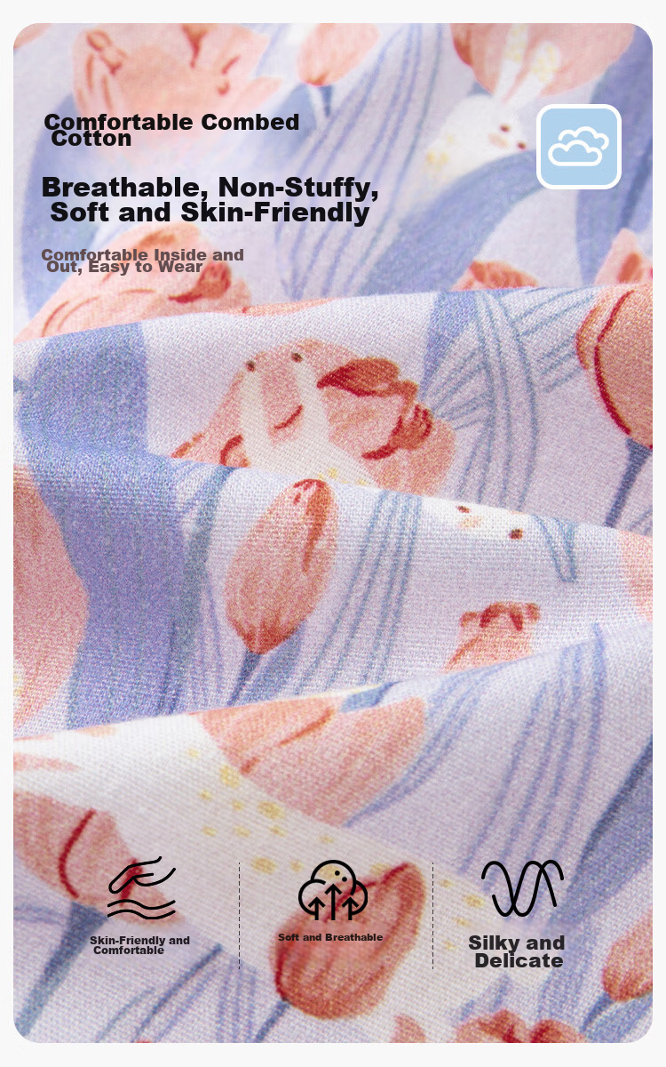 Disney Girls' Short Sleeve T-Shirt Set Summer Floral Cotton Top Two-Piece Light Blue 110 3