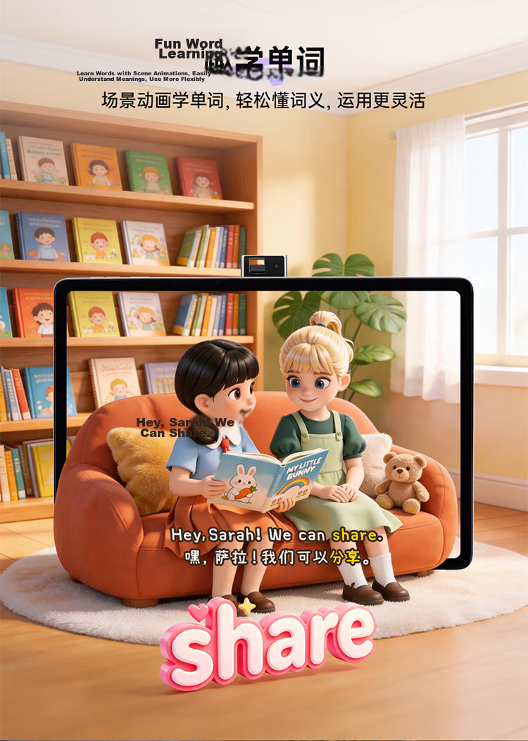BBK AI Learning Machine S10 Air【New Release】AI Scenario Learning Super AI Xiaobu AI Personalized Study All-Age All-Subject Student Tablet 6+256G 5