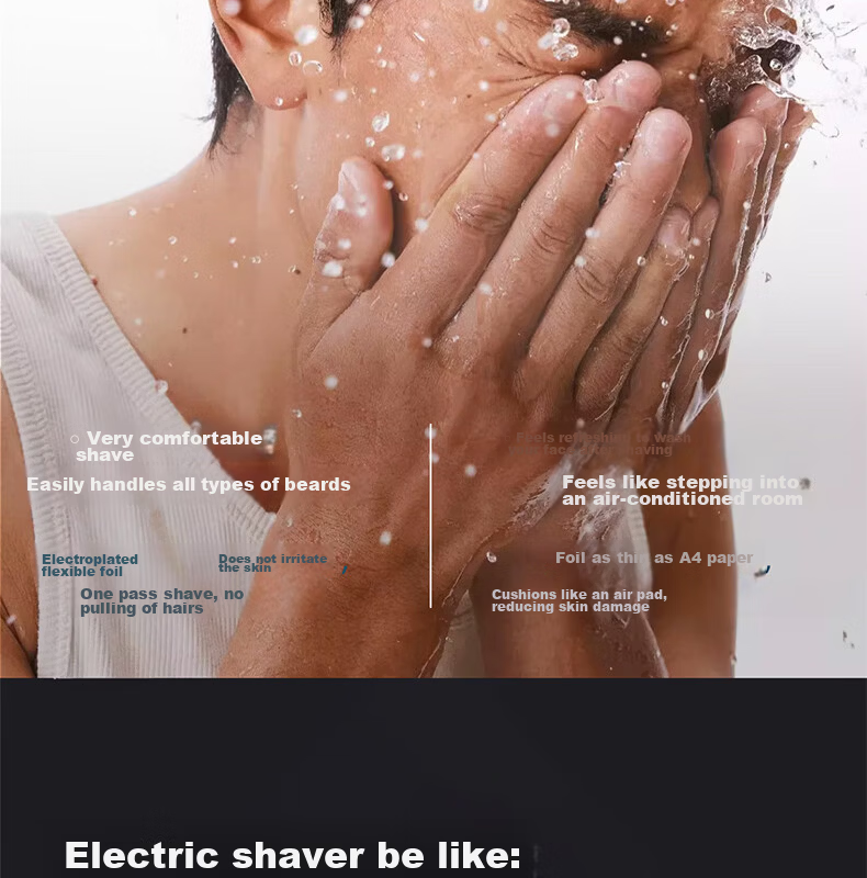 KONKA Electric Shaver Dual-Engine Rotary Men's Beard Trimmer Portable Fast Charging Long Battery Life No Stubble Travel Gadget Gift for Men Valentine's Day 520 16