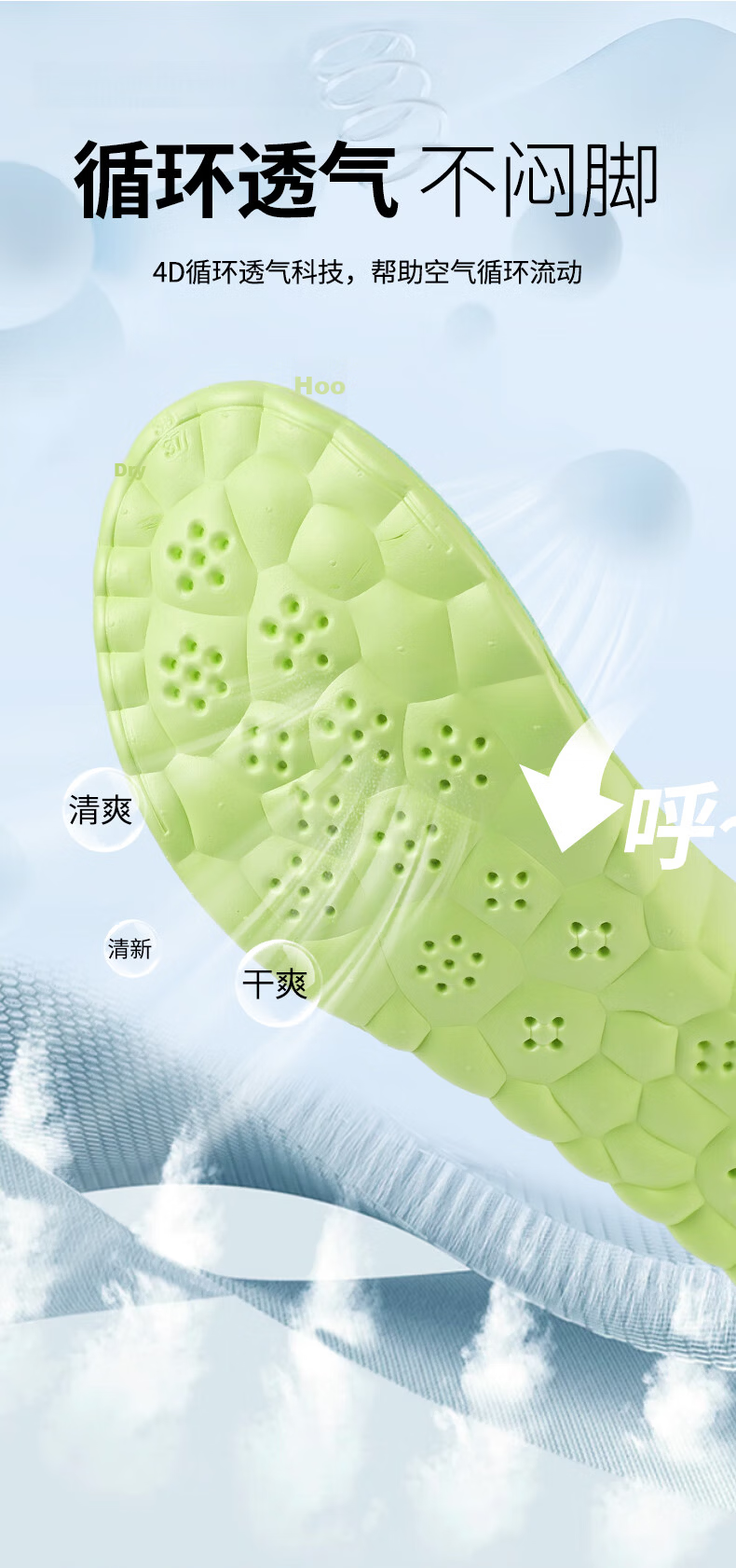 FOOTOPPO Popcorn Height Increasing Insoles for Men, Sports Deodorant Antibacterial Men's Leather Shoes, Long Standing Shock Absorption Soft Elastic Invisible Height Increase Pads 7