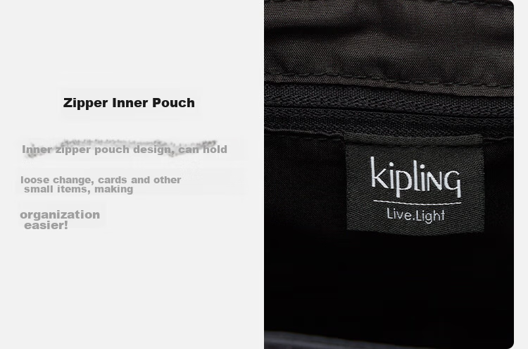 Kipling ADINO S Lightweight Stylish Flip Backpack School Bag for High School Students Birthday Gift Dark Night Black 11