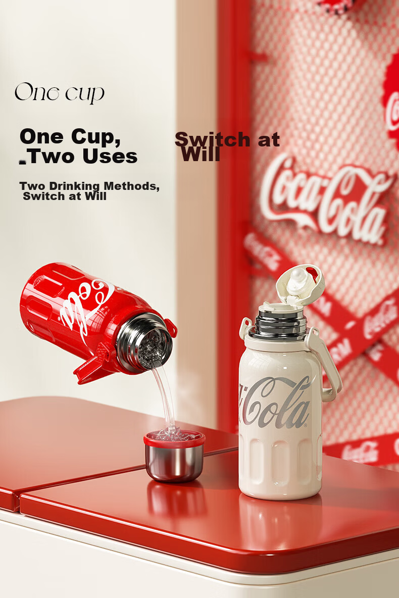 Germ Coca-Cola Collaboration Rhythm Insulated Bottle GE-CK23AW-B35-1 Starlight White 800ml (Piece) 16