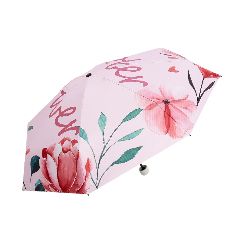 C'mon UV Protection Umbrella, Five-Fold Portable Compact Sunshade for Women, UV-Resistant Umbrella for Rain Or Shine, Ningxiangyan Five-Fold Umbrella