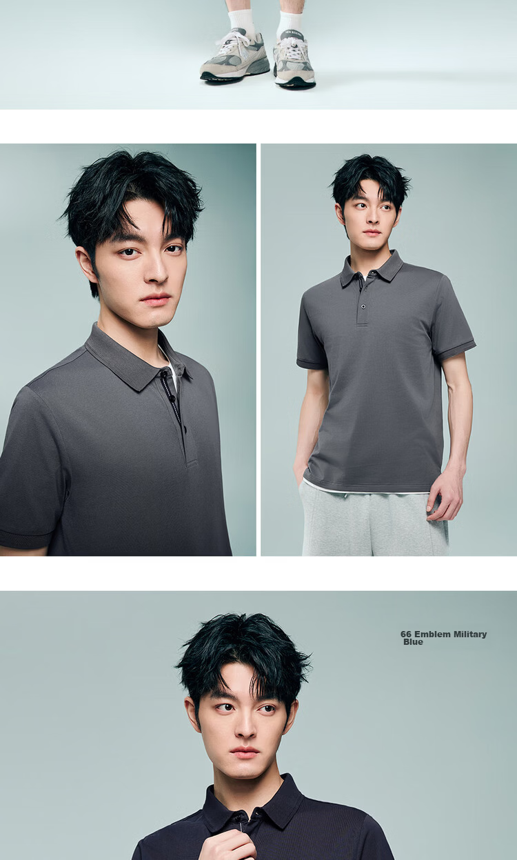 Giordano Men's Comfortable Antibacterial Polo Shirt New Black Technology Cooling Jacquard Short Sleeve Collar Top 13016233 16