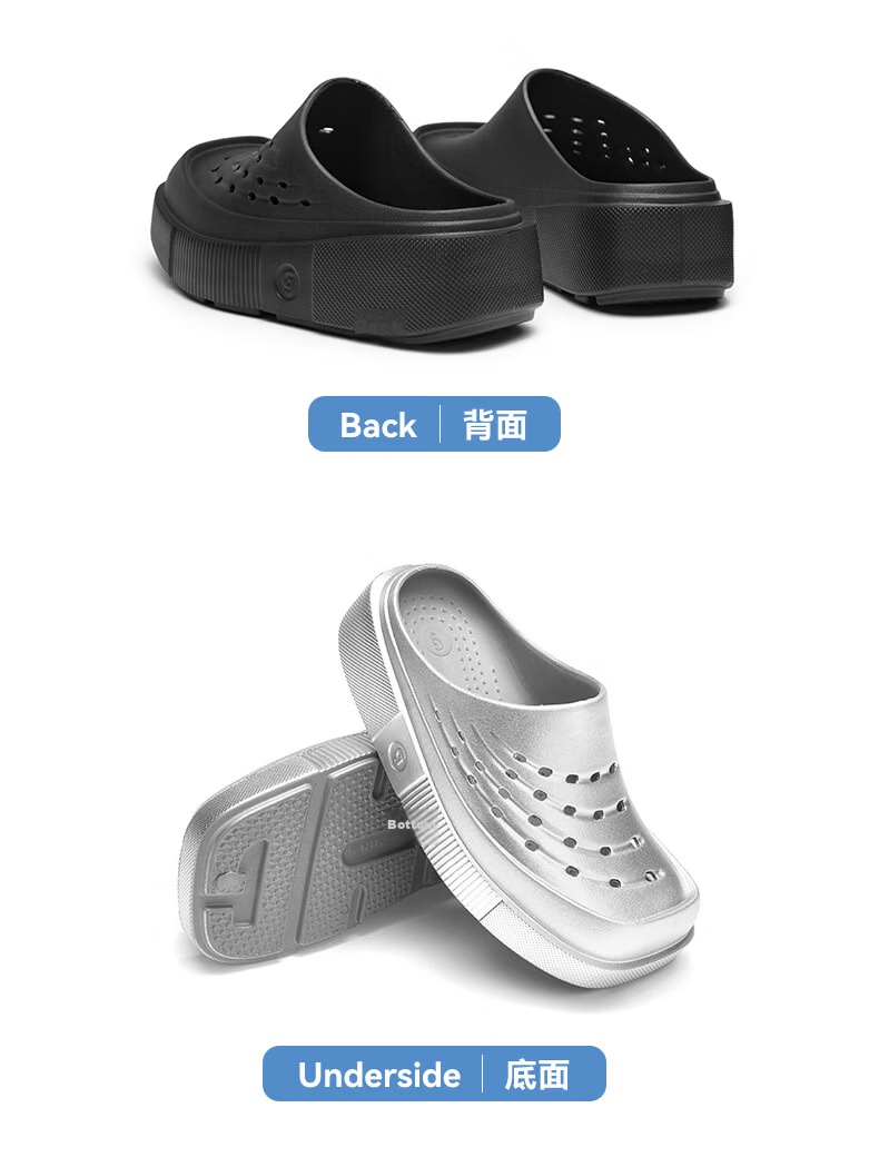 Gongji Gongji Aorui Peng | Tian Jiarui Same Style Summer Outdoor EVA Hole Shoes Women Open Toe Slippers Men Black 38-39 13