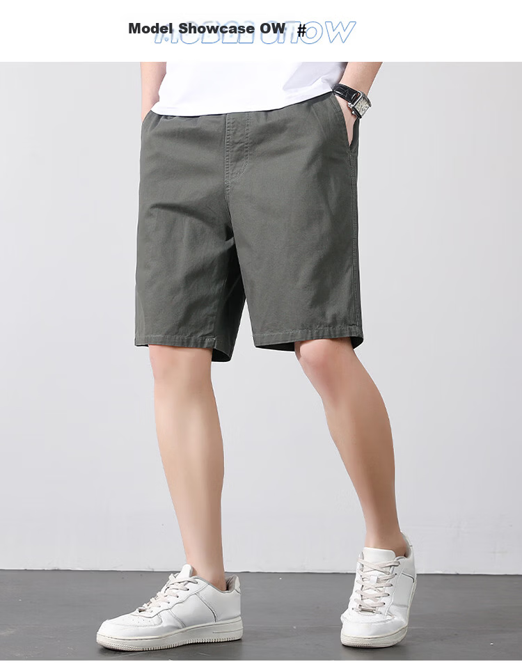 RED DRAGONFLY Men's Shorts, Fashionable And Simple, Pure Cotton, Solid Color, Comfortable, Breathable, Loose-Fitting, Versatile, Knee-Length Sports Shorts for Me 17