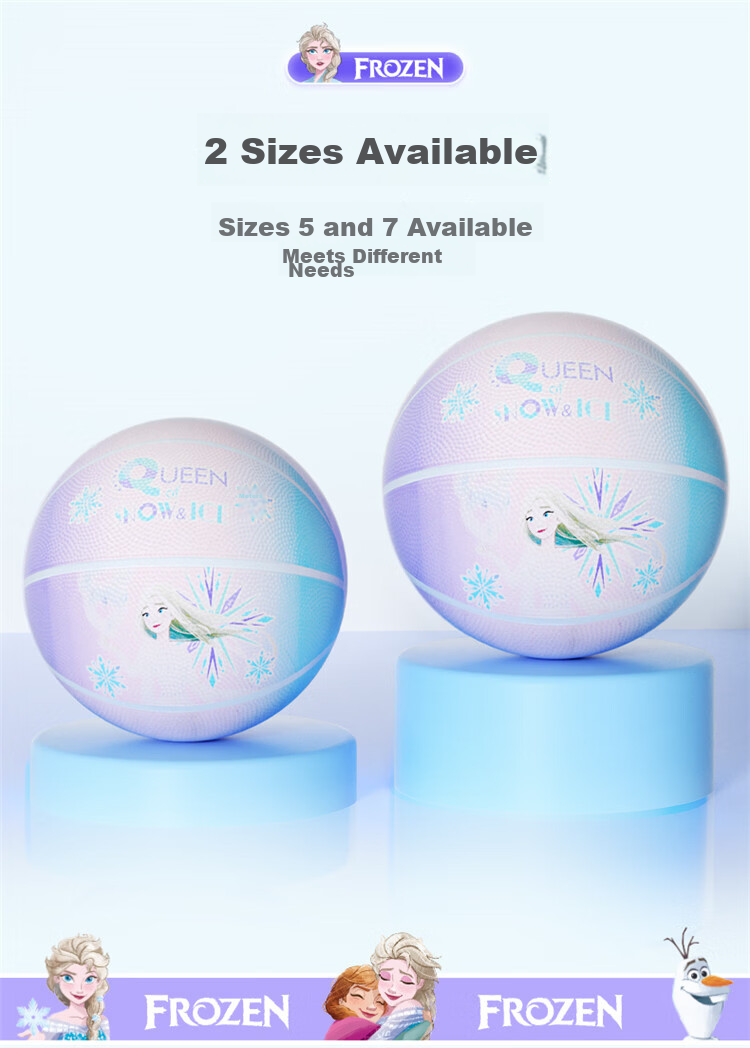 Disney Toy Ball Children's Size 7 Youth Girls Gift Foam Rubber Basketball - Frozen Size 7 Ball 6