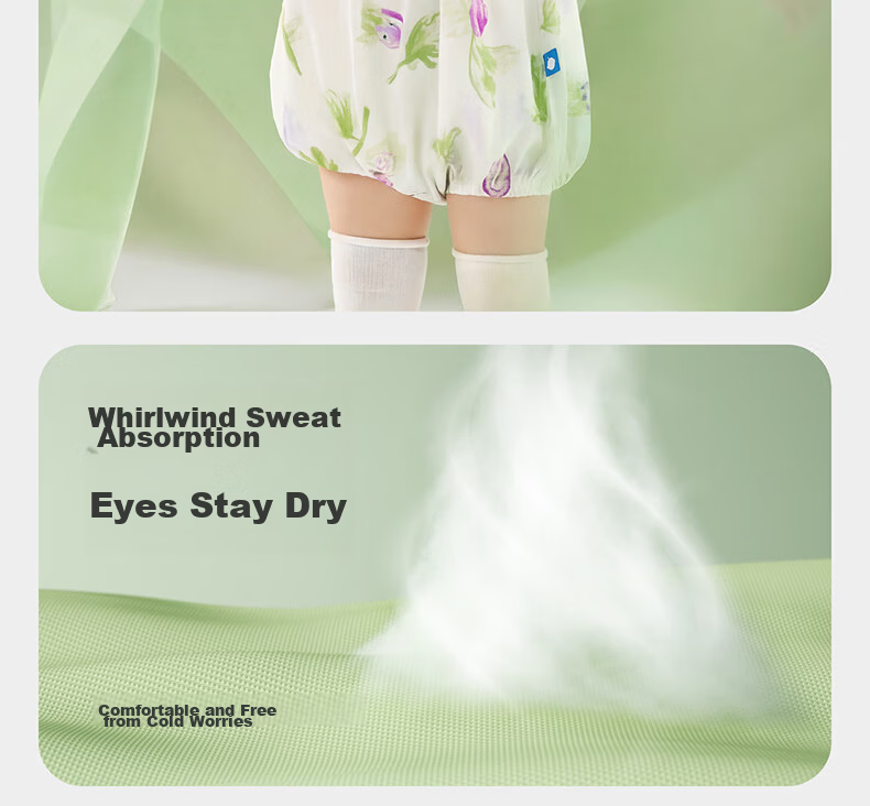 Babycare Natural Cool Sleeveless Triangle Romper Baby Jumpsuit Guava Green Grape 90cm 5