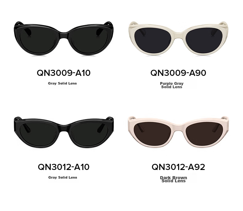 QINA [Hou Minghao Same Style] New Cat Eye Polarized Sunglasses Women UV Protection Men QN3025C10 13