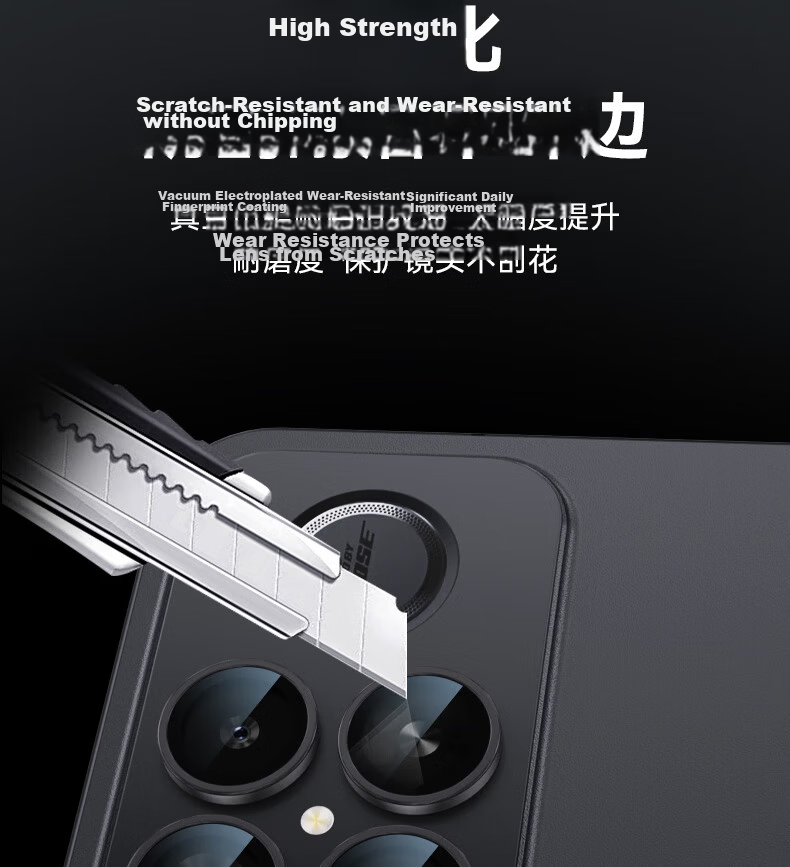 Lanxingxiansheng Lens Protector for Redmi K90 Promax, K90promax Camera Film, High-Definition Anti-Glare Invisible Anti-Shock Lens Module Protective Film, Black 9
