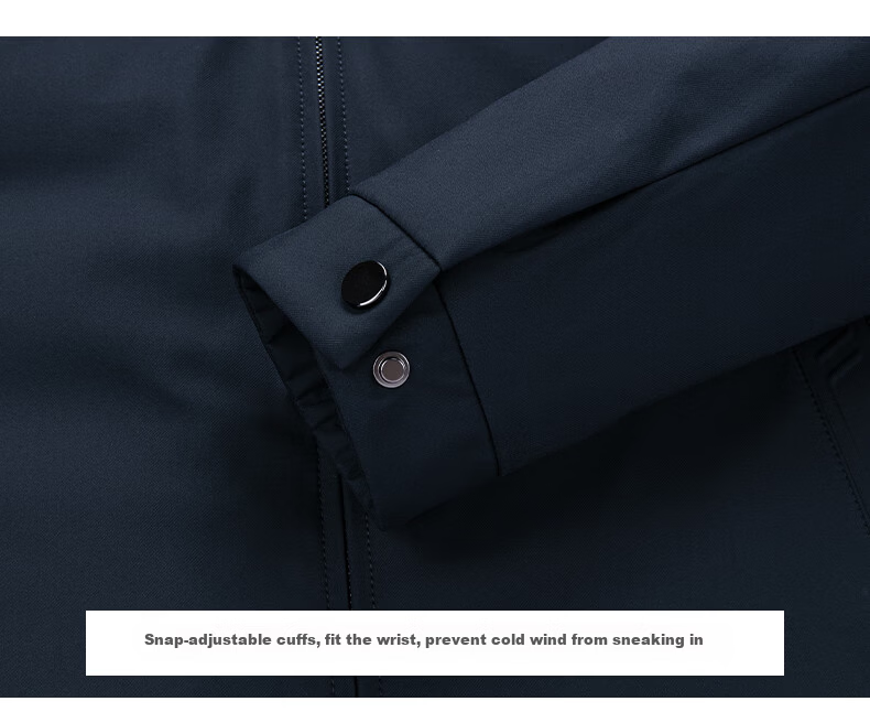 ROMON Lightweight Down Jacket Men Dad Warm Autumn Winter Business Casual Lapel Executive Coat 25030Y Dark Blue XL 27