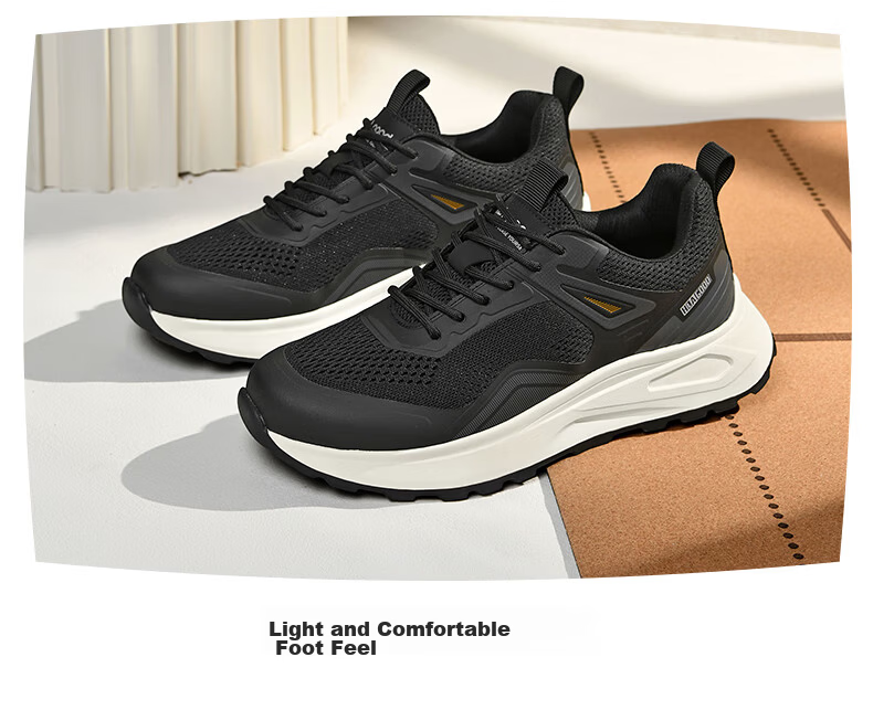 HLA Men's Fashion Mesh Breathable Sports Casual Shoes HAAXXM3EAO259 Black Size 39 10