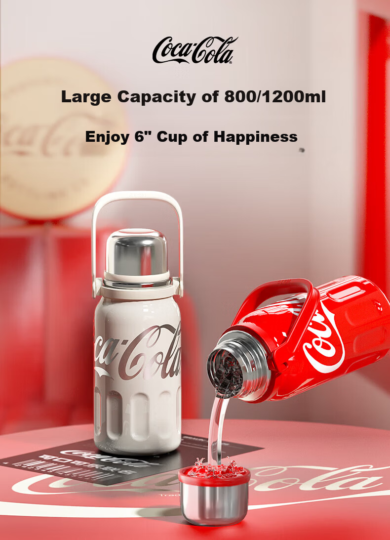 Germ Coca-Cola Collaboration Rhythm Insulated Bottle GE-CK23AW-B35-1 Starlight White 800ml (Piece) 6