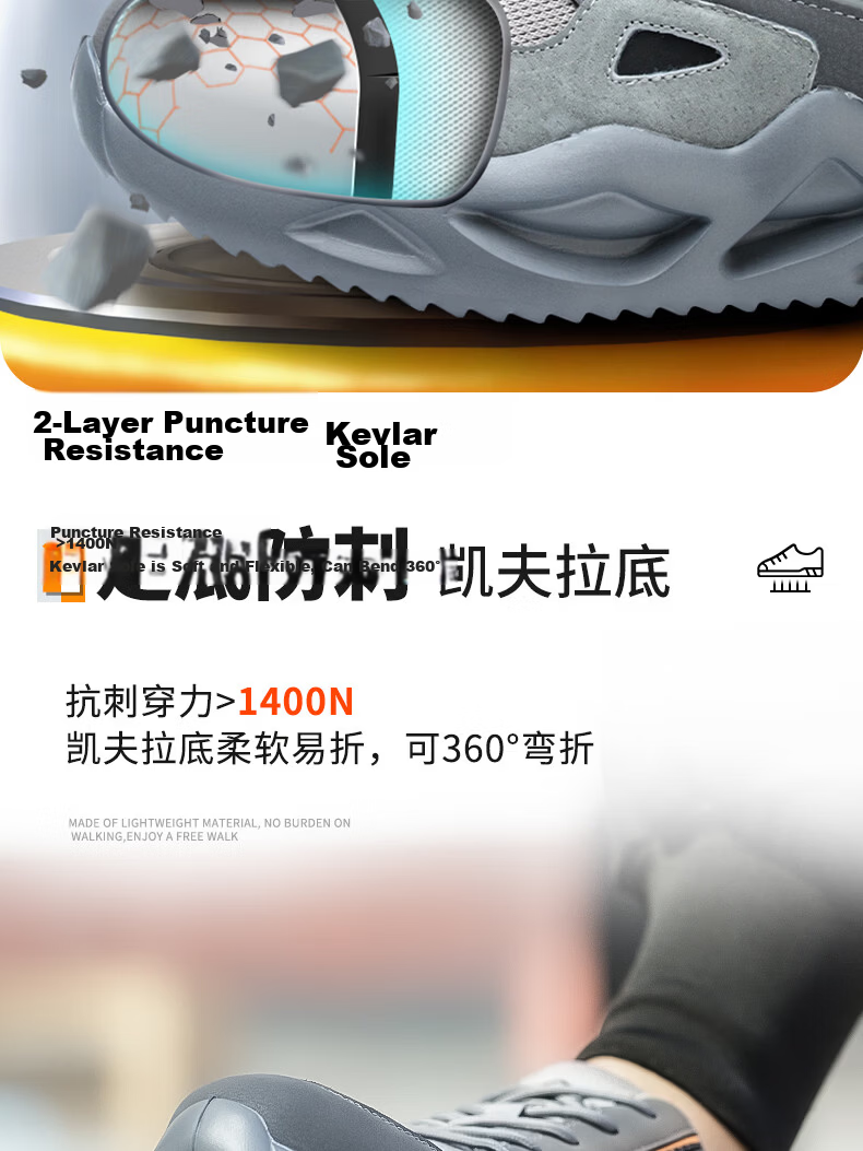 Dinggu Men's Work Safety Shoes Construction Site Odor-Resistant Electrician Insulated Steel Toe Anti-Smash Anti-Puncture Lightweight 1055huiDW36 8