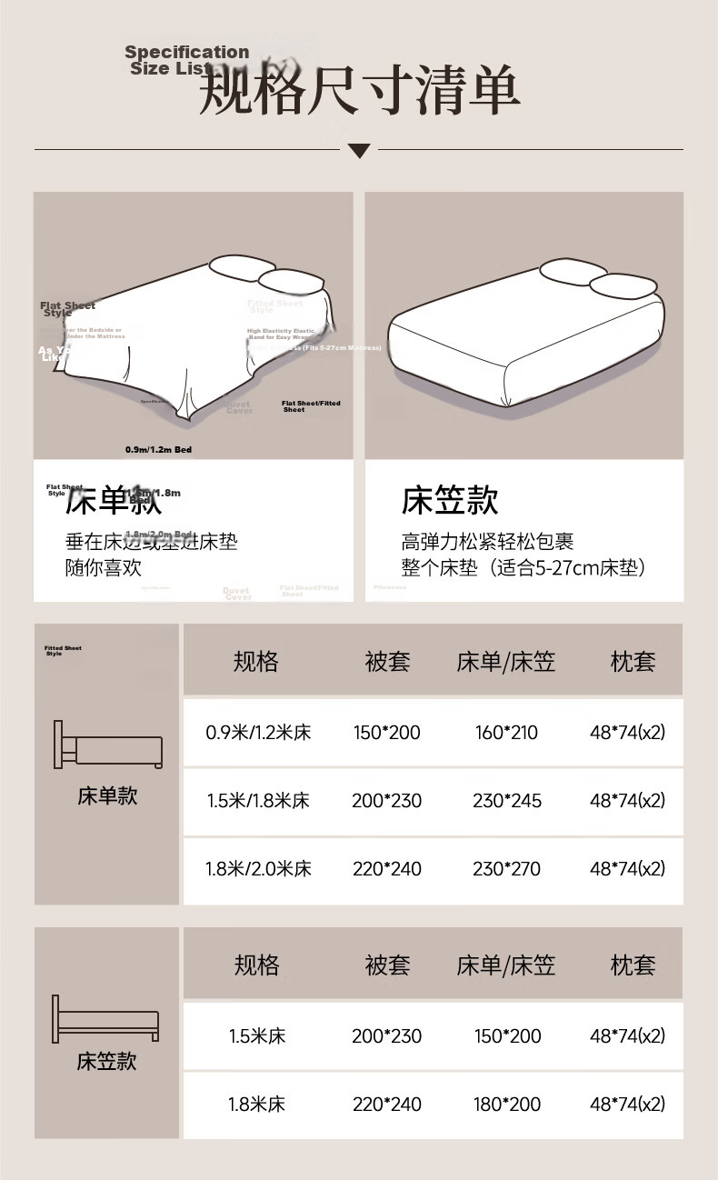 MUJI A-Class 100% Cotton Double-Layer Gauze Skin-Friendly Soft Bedding Set Printed Four-Piece Set for Single/Double Bed 1.5/1.8m Bed 2*2.3m Double-Layer Gauze Lanmige 10