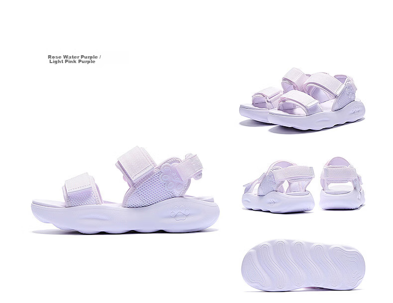 361° Kids Summer Sandals 26 Girls Breathable Open Toe Soft Flexible Cat Paw Beach Shoes Purple Size 38 20