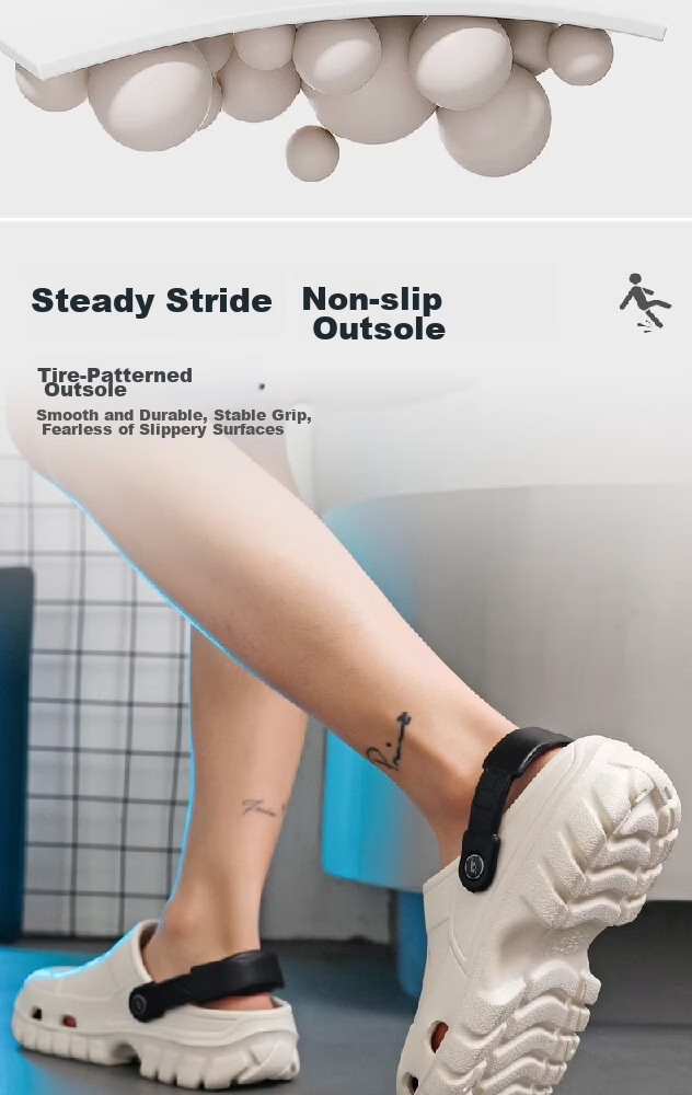Huamei Comfortable Walking Sandals, Breathable Ventilated Open-Toe, Anti-Collision, Anti-Slip, Odor-Resistant, Quick-Dry Slippers HM2656 Off-White Size 42-43 10