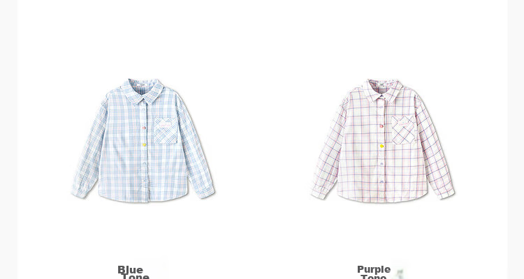 Balabala【balaOne】Kids Long Sleeve Shirt Girls 2026 Spring Plaid Fashion 11