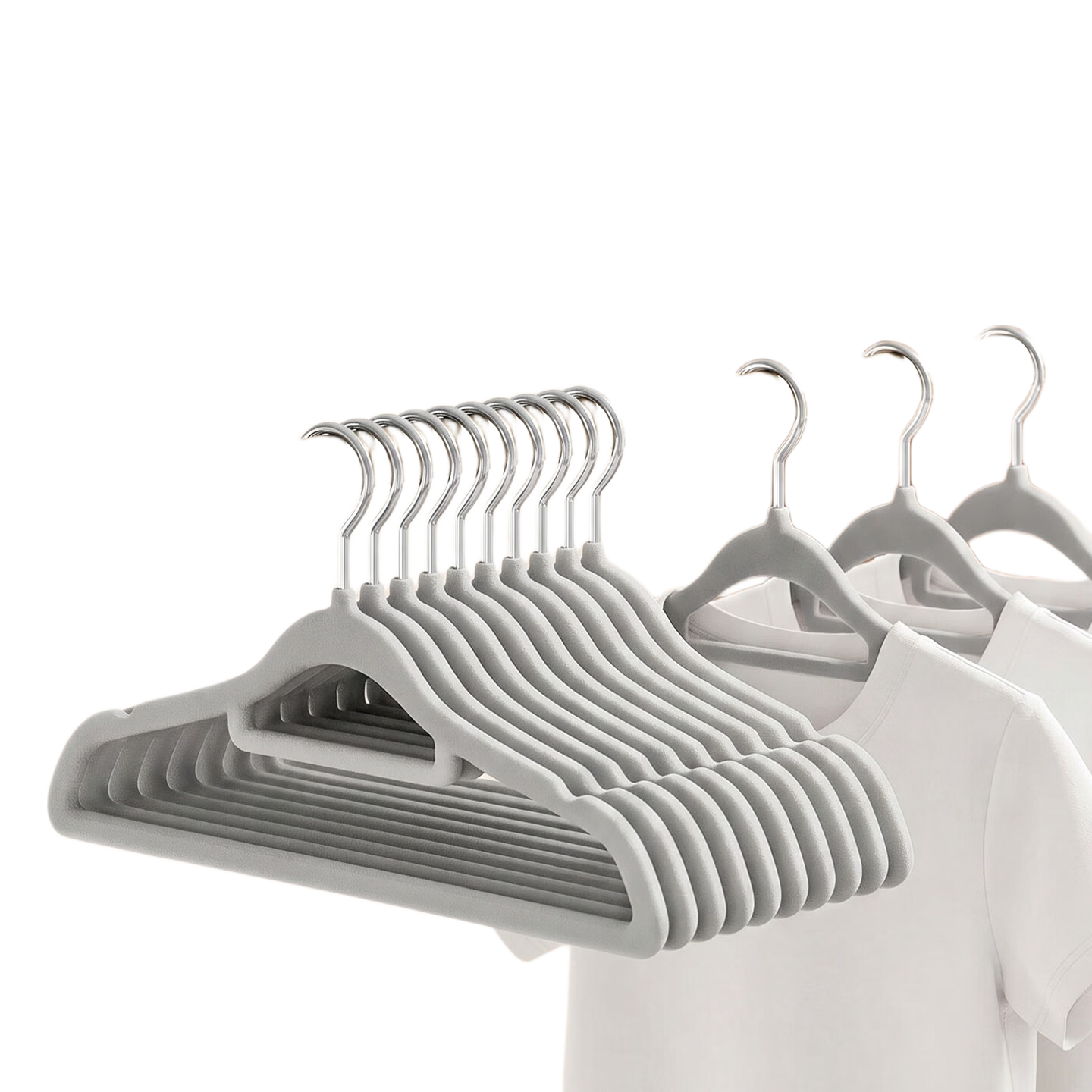 JEKO&JEKO Velvet Children's Hangers, Baby Clothes Hangers, Non-Slip And Anti-Scratch Hangers, Pack of 10