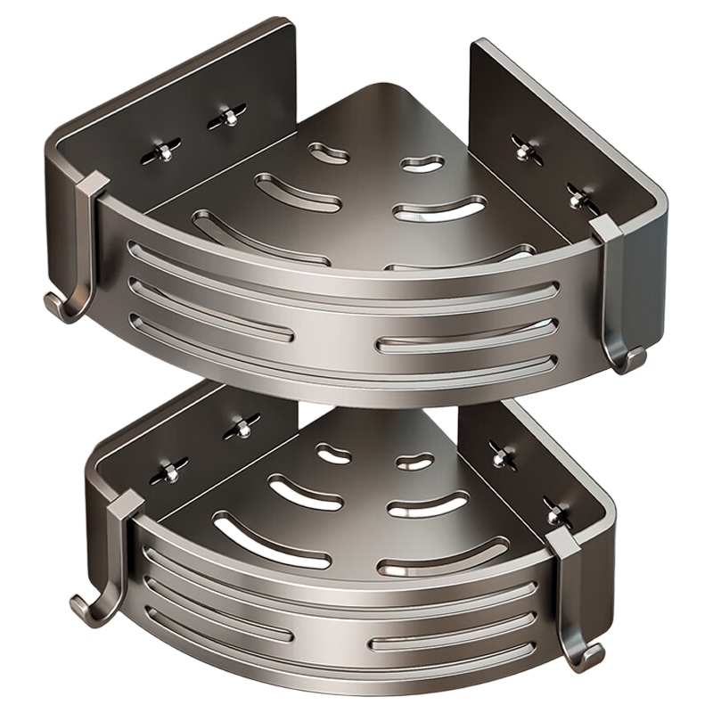Baihan Suction Cup No-Drill Storage Rack, Bathroom Corner Shelf, Wall Corner Bracket for Bathroom