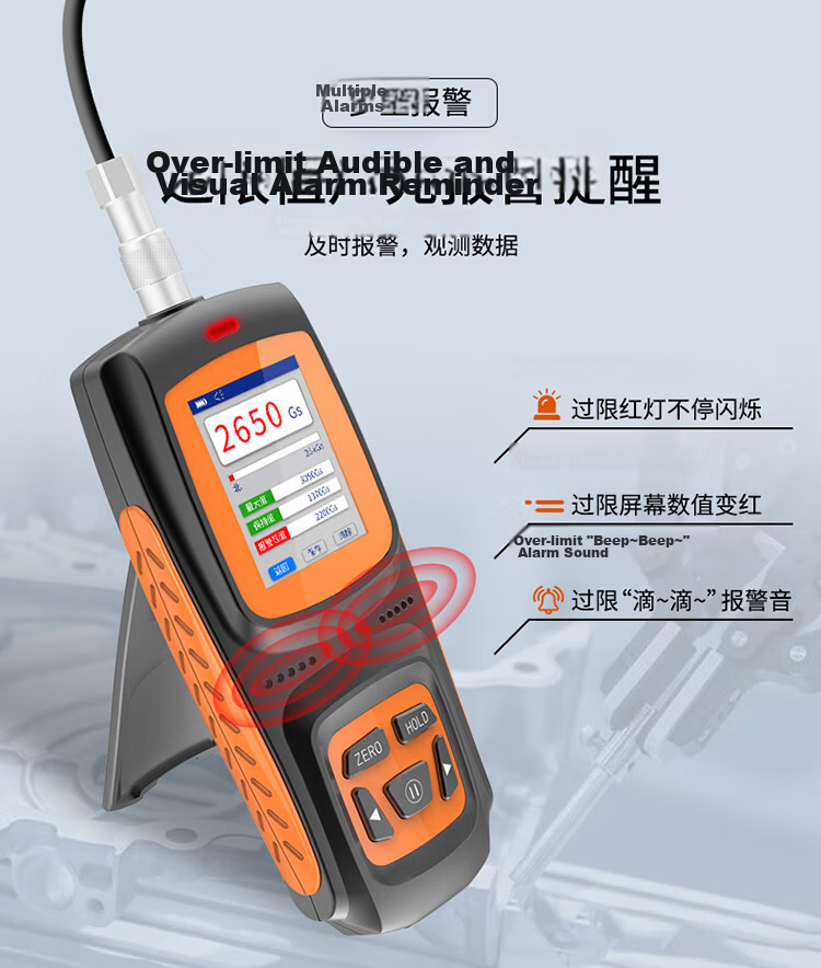 Aikosi Handheld Gauss Meter High-Precision Tesla Meter Magnetic Field Strength Tester Magnetic Remanence Detector (±1%) 13
