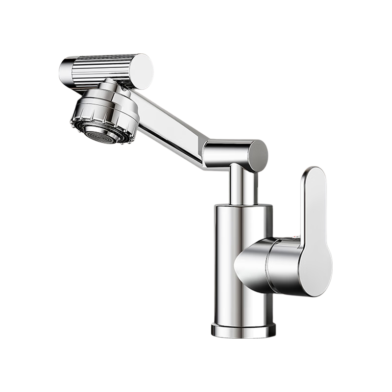 Baihan Bathroom Basin Faucet Universal Rotating Mechanical Arm Sink Mixer Tap Hot and Cold Water