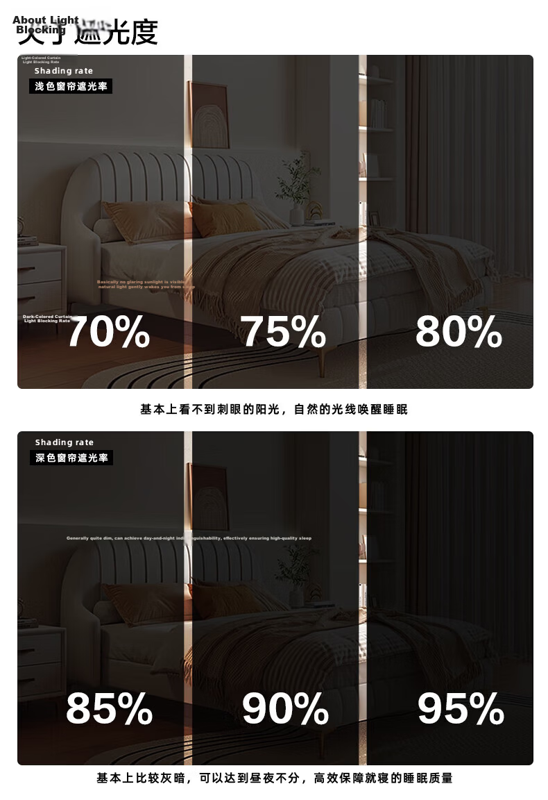 Mercury Home Textiles Blackout Curtains 5A Antibacterial Double-Sided Chenille Thickened Full Shading Curtains for Living Room and Bedroom 33