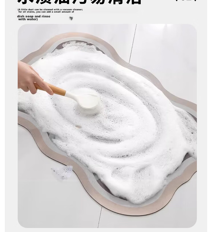 Bodisi Bathroom Floor Mat Absorbent Non-Slip Entrance Kitchen Toilet Home Rug 70*45CM 15