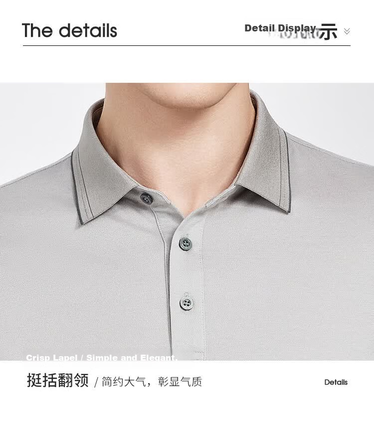 Antonio 55% Mulberry Silk Cooling Breathable High-End Short Sleeve Polo Shirt Men Summer Knitted Business Casual T-Shirt Top 48