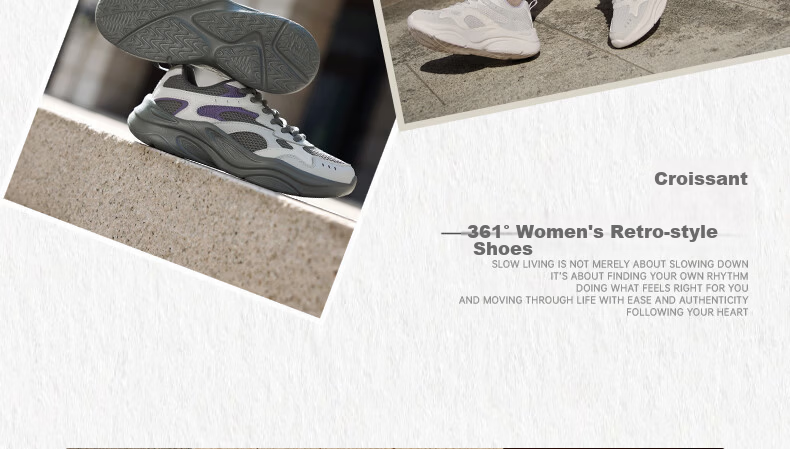 361° Women's Sports Shoes Summer Breathable Thick Sole Commuter Casual Retro Dad Sneakers 682616781-1 6