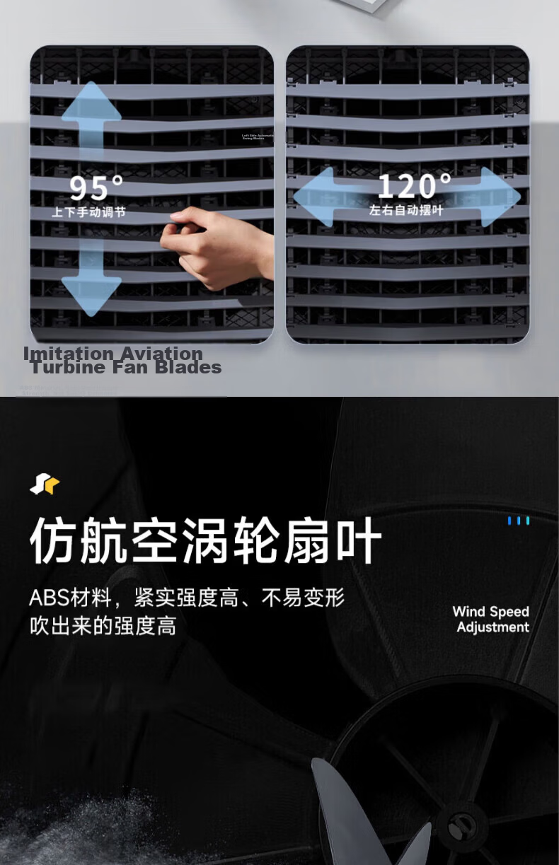 CHIGO Industrial Evaporative Air Cooler Portable Water Cooling Fan Ice Cooling Strong Refrigeration for Home and Commercial Use 15