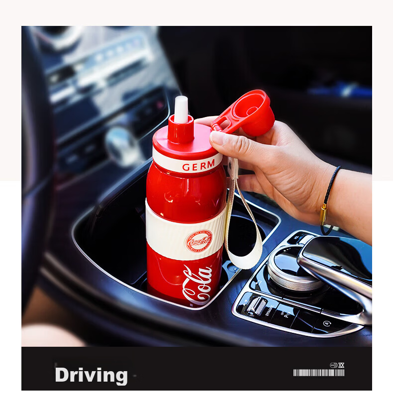 Germ x Coca-Cola Collaboration Trendy Water Bottle GE-CK23AW-B37 Apricot Beige 580ML 15