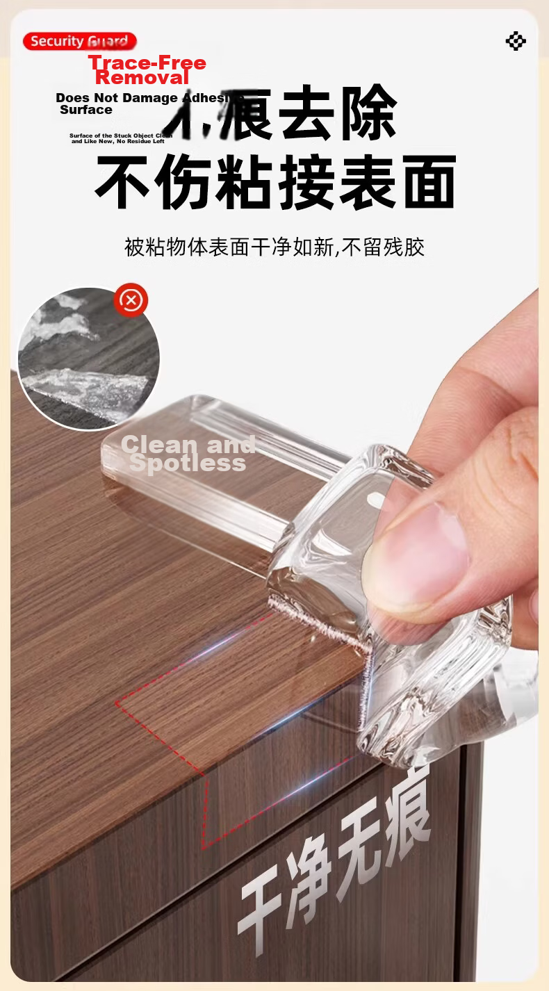 3M Adhesive Double-Sided Tape Anti-Collision Corner Protector Airbag Thickened Window Silicone Transparent Corner Guard Airbag Model 7