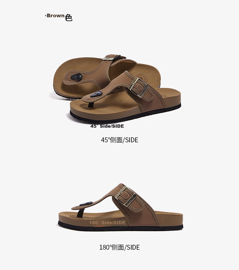 CAMEL Women's Beach Sandals Simple Casual Toe-Post Buckle Birkenstock Style L26M504036 Off-White 37 24