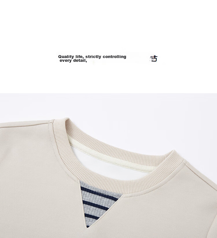 Demana Fresh Cloud Cotton Autumn Lazy Loose Fit Ribbed Colorblock Cuff Sweatshirt 10