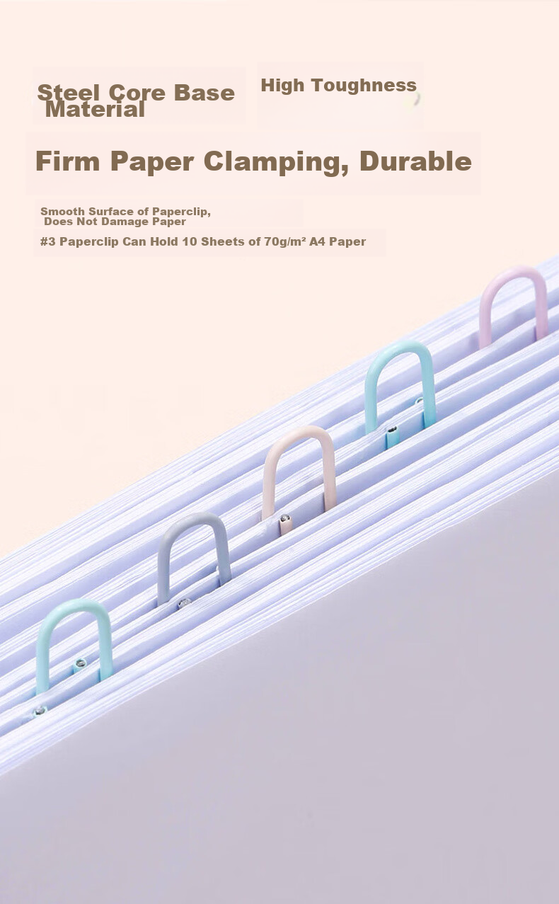 COMIX 3-in-1 Combo Set Long Tail Clips (19mm Small 35pcs, 32mm Medium 10pcs, 240 Paper Clips) Office EB309 3
