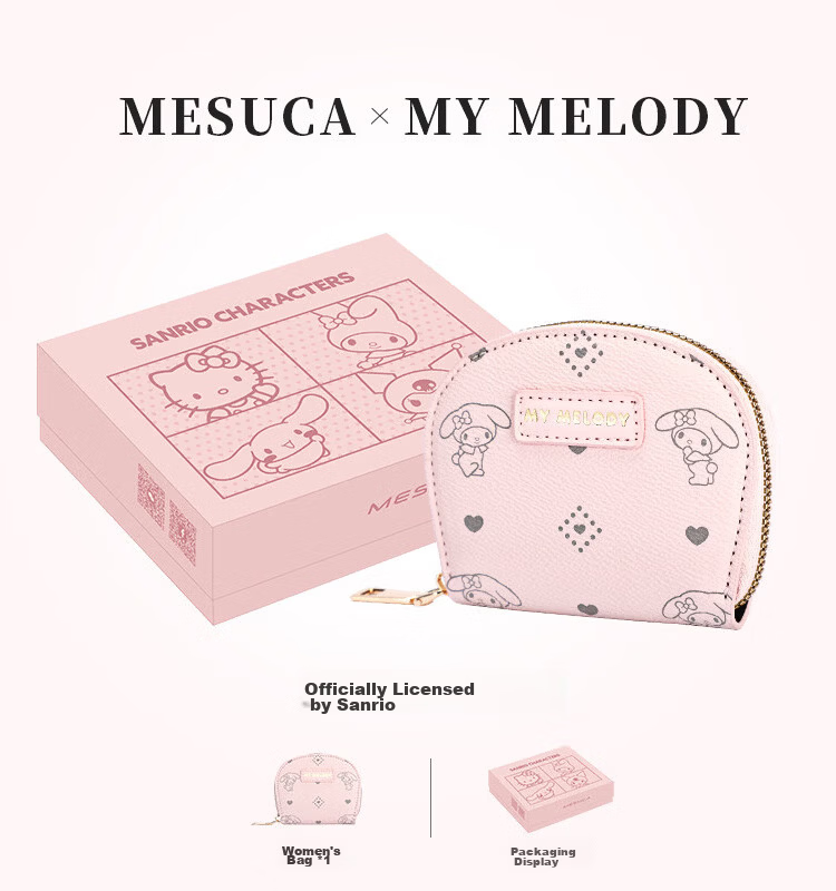 Mascara x My Melody Limited Edition Women's Bag Luxury Card Holder Small Coin Purse Birthday Gift for Girls 15