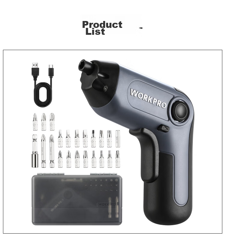 WORKPRO 3.6V Lithium Electric Screwdriver Tool Set Mini Portable Multifunctional Household Screwdriver Kit 8