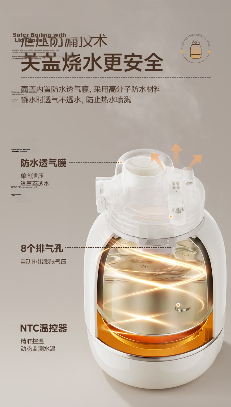 Midea Electric Kettle Hot Water Bottle Outdoor MK-DB06X19 7