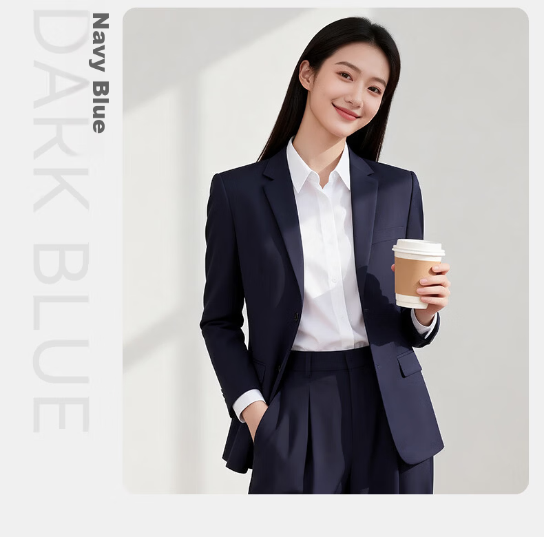 Yulixi Gray Women's Suit Set High-End Professional Formal Slim Fit Wrinkle-Free Blazer for Petite Interview and Commuting 23