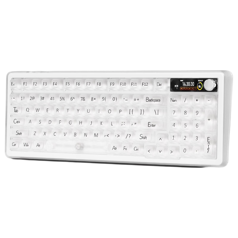 EWEADN Muse M98Pro Wireless Mechanical Keyboard for Women High-Value Transparent RGB Tri-Mode Bluetooth HiFi Mahjong Sound 95-Key Office Desktop Laptop Universal