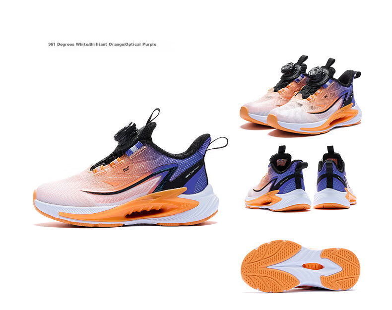 361° Wind Breath 7.0 Kids Running Shoes 26 Autumn Boys Girls Lightweight Bounce Cushioning Professional Dial Sports Shoes Black 37 53