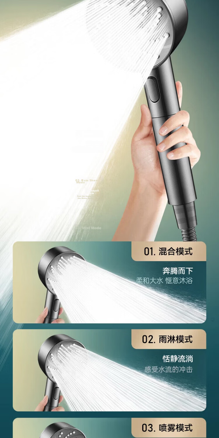 ILeddog Seiko Filtered Pressurized Shower Head Bathroom Home Shower DS-262 11