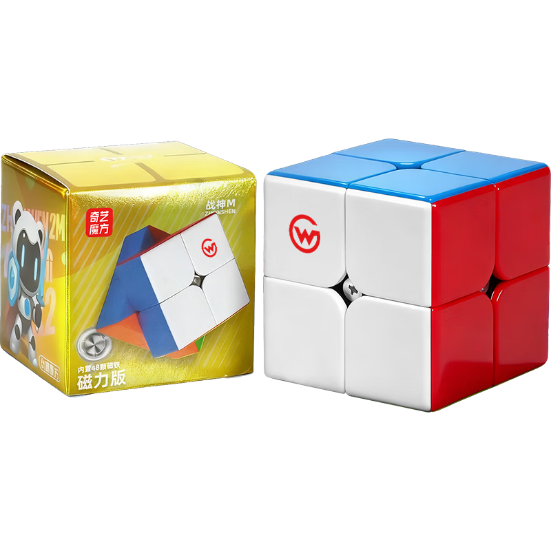Qiyi Warrior M2 2x2 Magnetic Cube Puzzle Toy for Kids and Adults Competition Gift