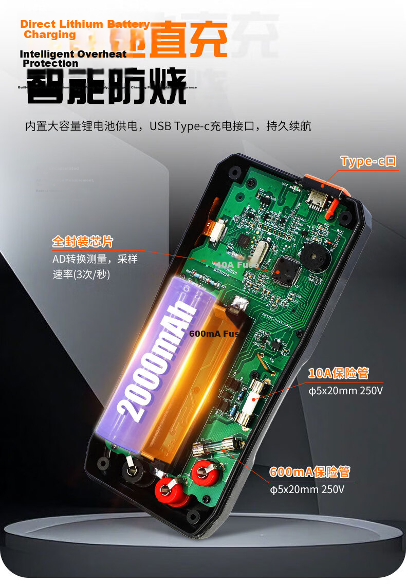 VICTOR High Voltage 2000V Multimeter Photovoltaic Mining Auto Range High Precision Digital Universal Meter VC9820 5